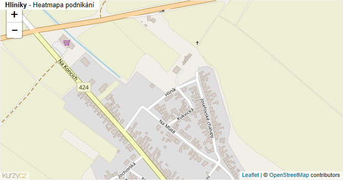 Hliníky - mapa podnikání