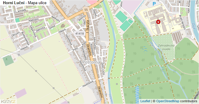 Horní Luční - mapa ulice