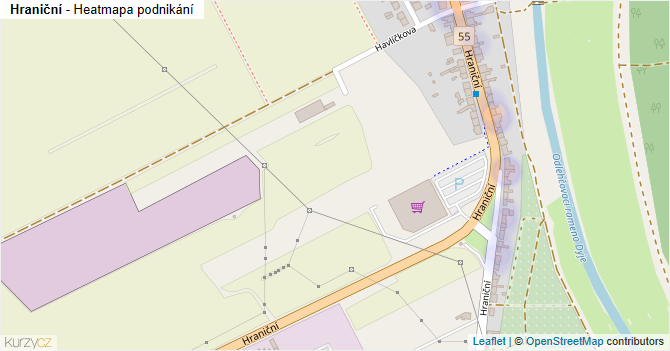 Hraniční - mapa podnikání