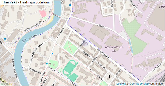 Hrnčířská - mapa podnikání