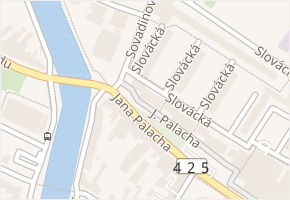 J. Palacha v obci Břeclav - mapa ulice