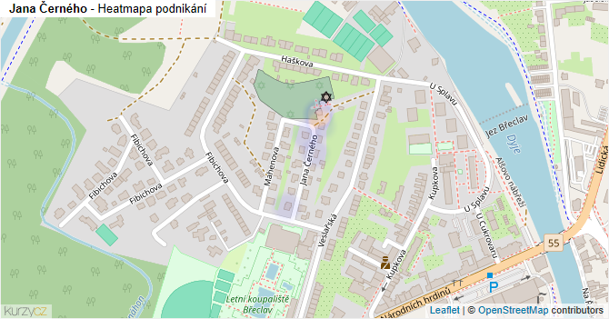 Jana Černého - mapa podnikání