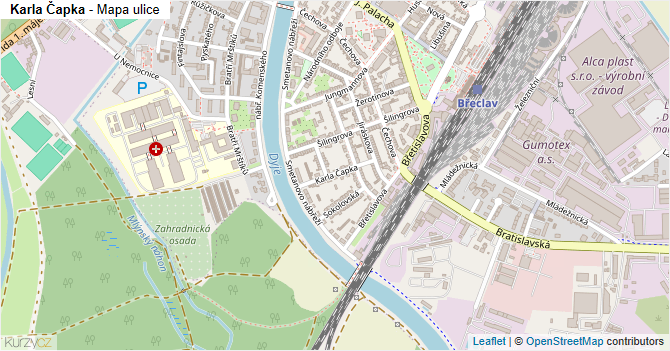 Karla Čapka - mapa ulice