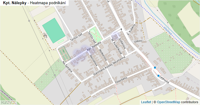Kpt. Nálepky - mapa podnikání