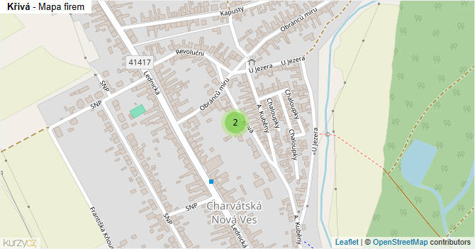 Křivá - mapa firem