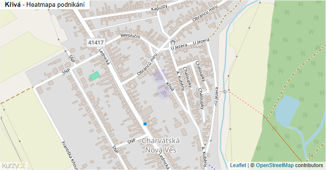 Křivá - mapa podnikání