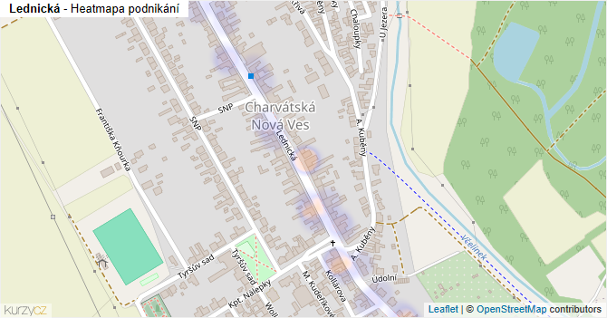Lednická - mapa podnikání