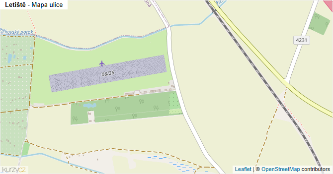 Letiště - mapa ulice