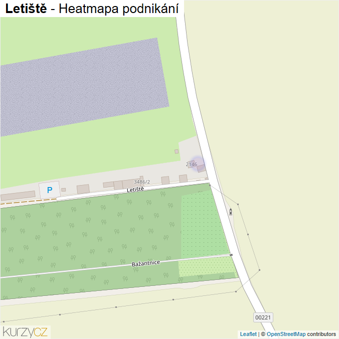 Mapa Letiště - Firmy v ulici.