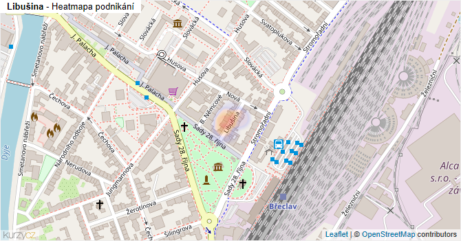 Libušina - mapa podnikání