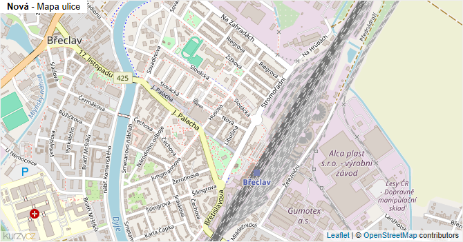 Nová - mapa ulice
