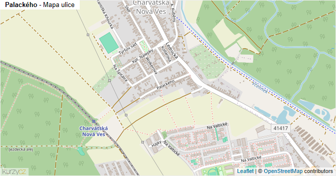 Palackého - mapa ulice