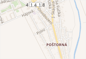 Polní v obci Břeclav - mapa ulice
