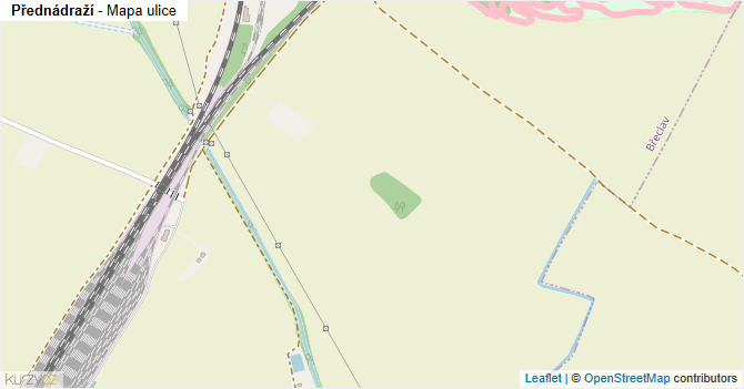 Přednádraží - mapa ulice