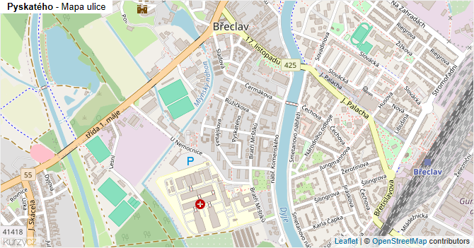 Pyskatého - mapa ulice