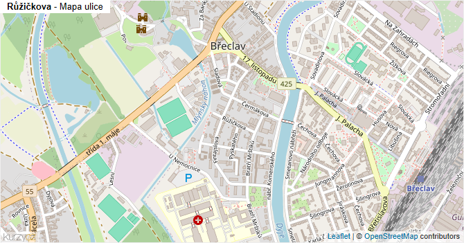 Růžičkova - mapa ulice