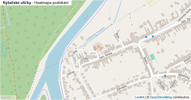 Rybářské uličky - mapa podnikání