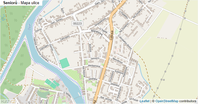 Seniorů - mapa ulice