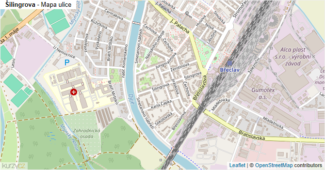 Šilingrova - mapa ulice