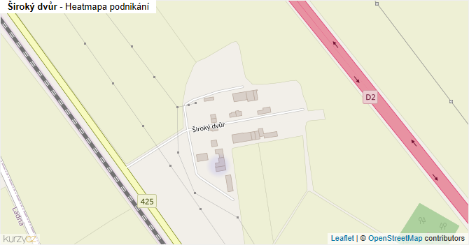 Široký dvůr - mapa podnikání