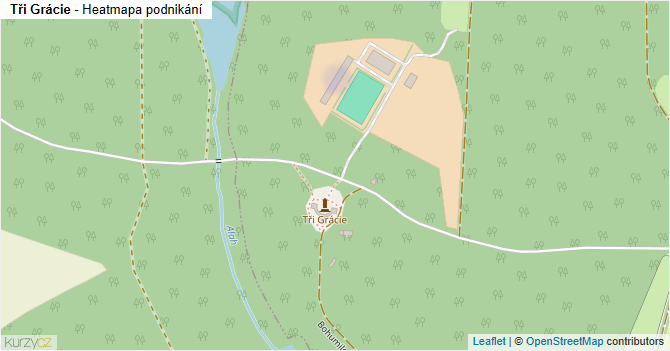 Tři Grácie - mapa podnikání