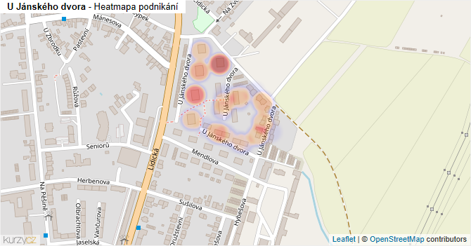 U Jánského dvora - mapa podnikání