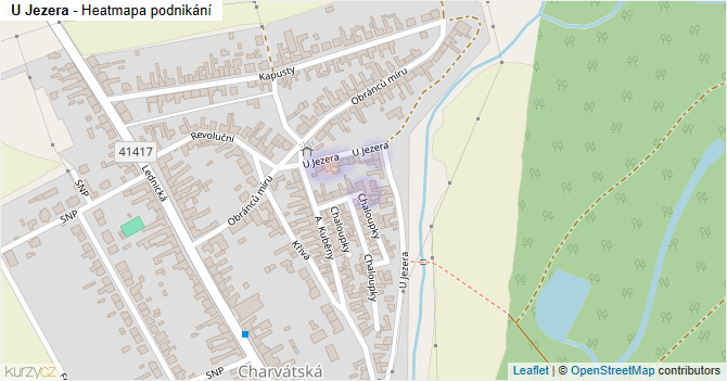 U Jezera - mapa podnikání