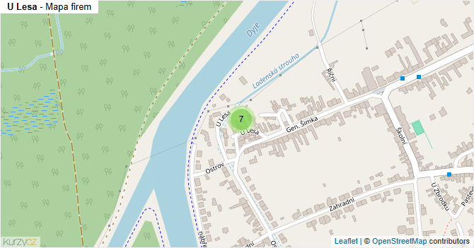 U Lesa - mapa firem