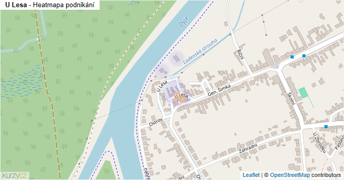 U Lesa - mapa podnikání