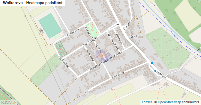 Wolkerova - mapa podnikání
