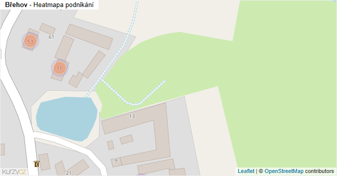 Břehov - mapa podnikání