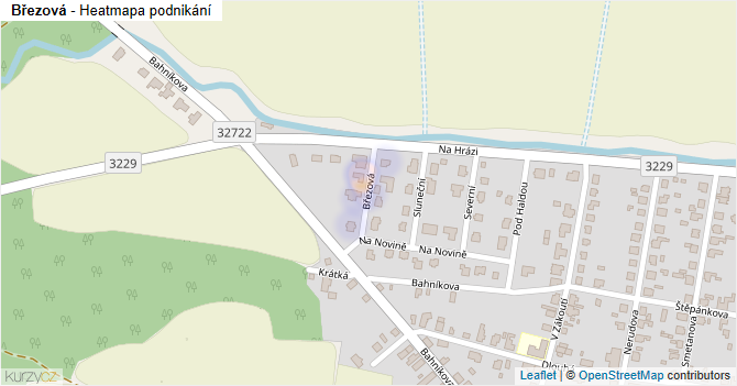 Březová - mapa podnikání