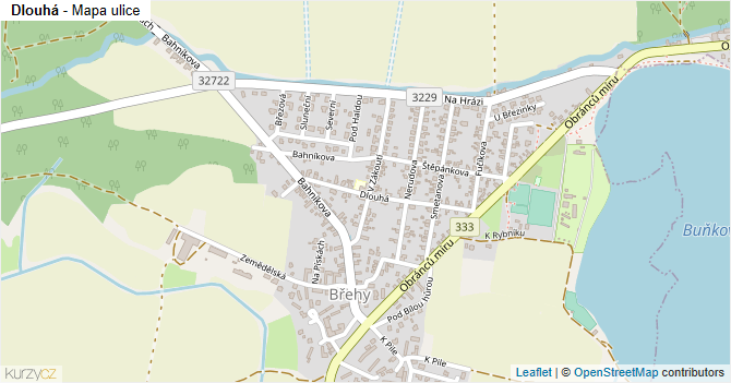Dlouhá - mapa ulice