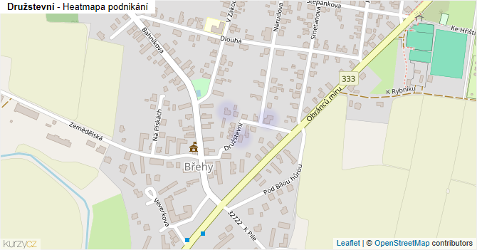 Družstevní - mapa podnikání