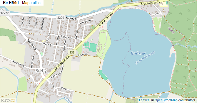 Ke Hřišti - mapa ulice