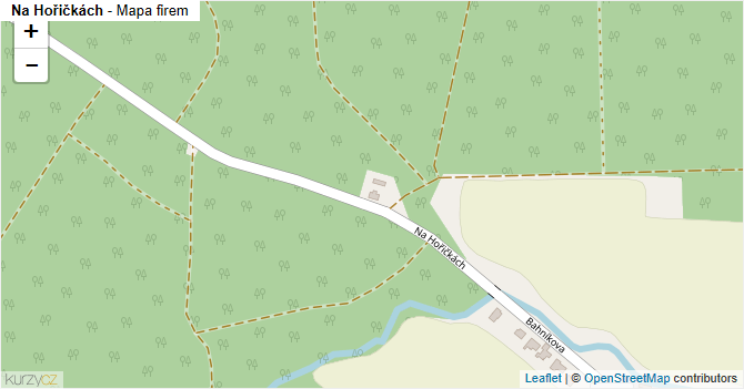 Na Hořičkách - mapa firem