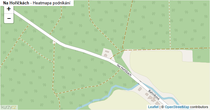 Na Hořičkách - mapa podnikání