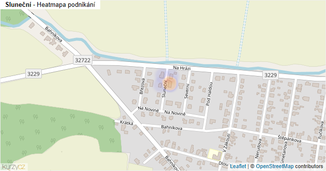 Sluneční - mapa podnikání