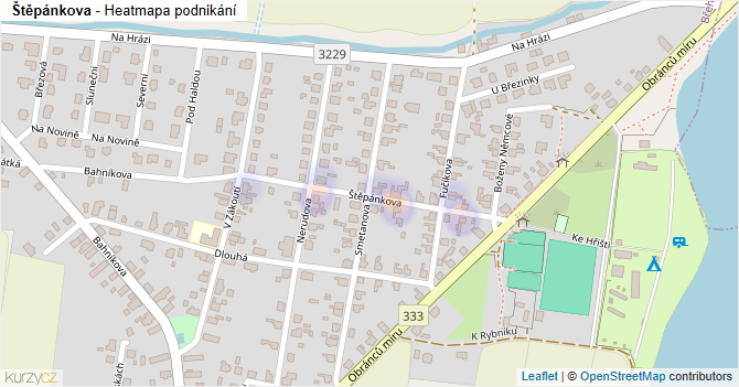 Štěpánkova - mapa podnikání