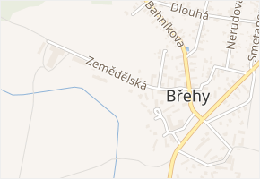 Zemědělská v obci Břehy - mapa ulice