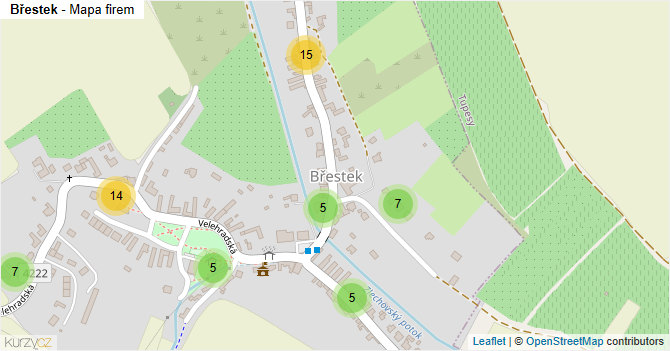 Břestek - mapa firem