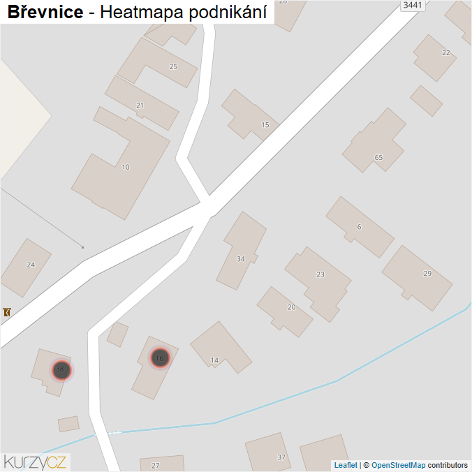 Mapa Břevnice - Firmy v obci.