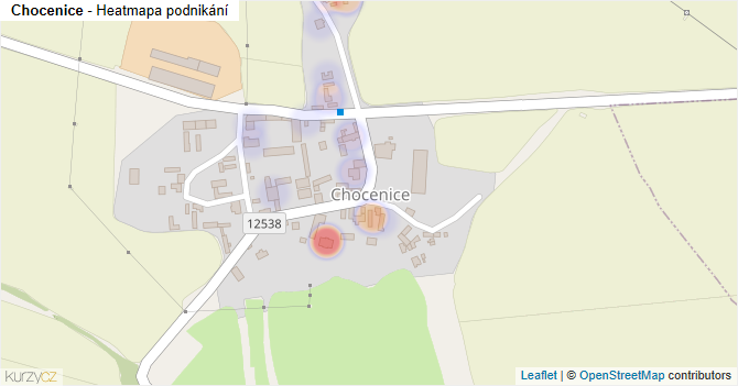 Chocenice - mapa podnikání
