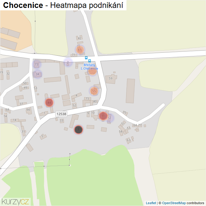 Mapa Chocenice - Firmy v části obce.