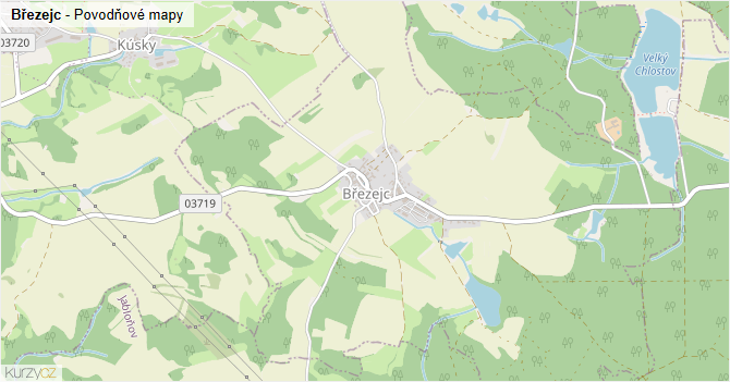 Březejc - záplavové mapy stoleté vody