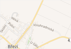 Vinohradnická v obci Březí - mapa ulice
