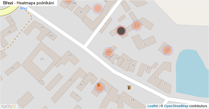 Březí - mapa podnikání