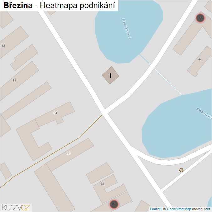 Mapa Březina - Firmy v obci.