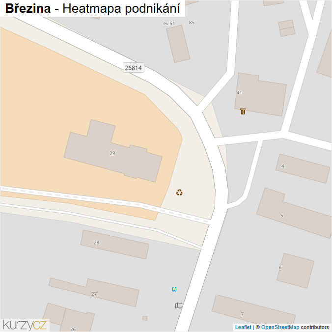 Mapa Březina - Firmy v obci.