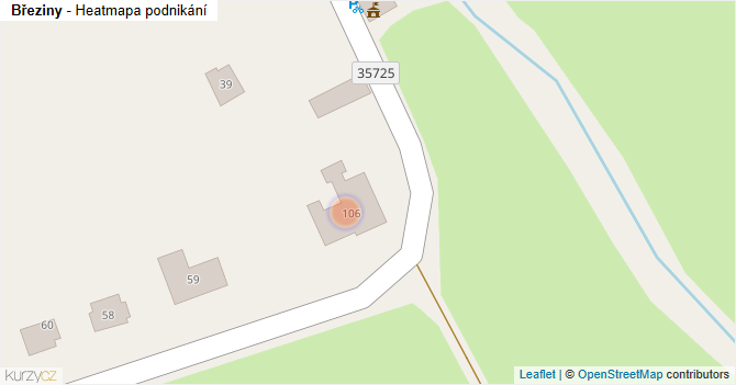 Březiny - mapa podnikání